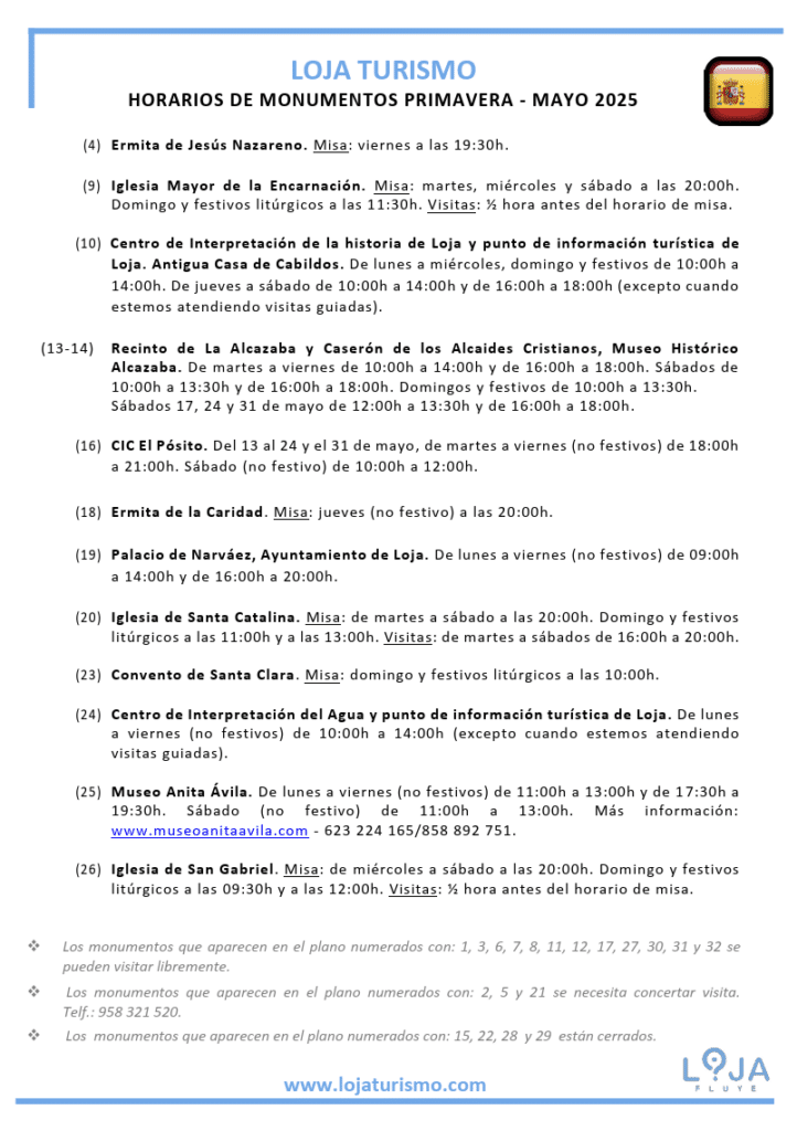 Horario Mayo 2025